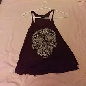 A dark purple tank top